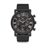 Ferro Black Wicker Cord Mens Wristwatch FM1827C-1021-G