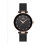 Ferro Black Wicker Cord Womens Wristwatch F21926C-R