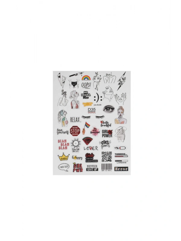 Su Bazlı Tırnak Sticker