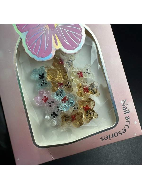 Süsleme Charm Ayıcık 12 adet Mix
