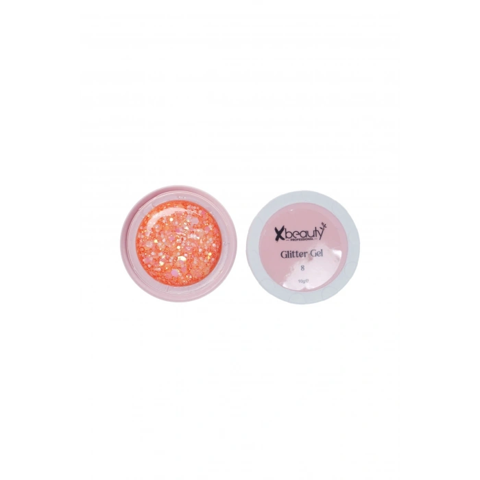 Glitter Gel No:8 Orange 10 gr