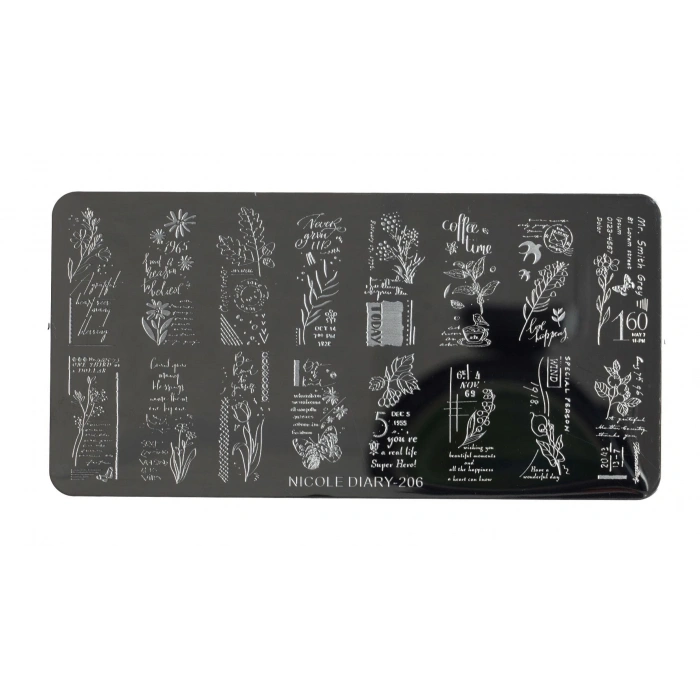 Nail Art Stamping Baskı Plakası ND-206