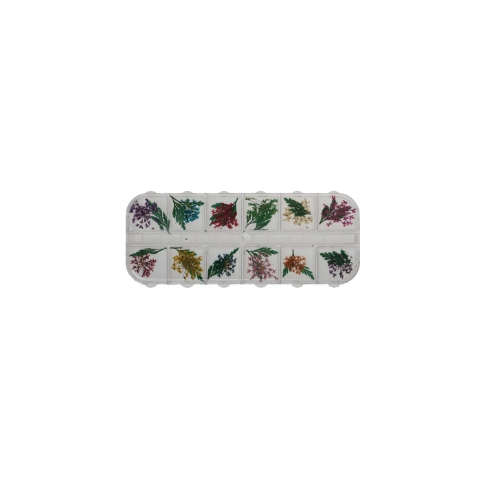Nail Art Süsleme Yapraklı Kuru Çiçek