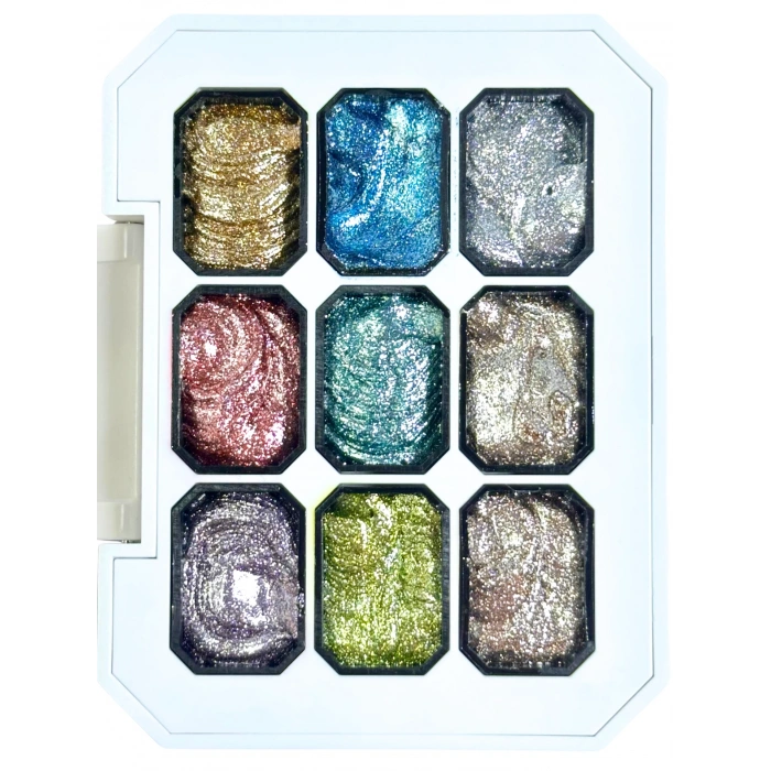 Professional Three-in-One 9lu Paint Gel Seti 1 – 18 gr (Platinum Simli)