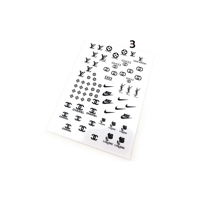 Tırnak Dövmesi Ve Sticker Nail Art Süsleme No:3