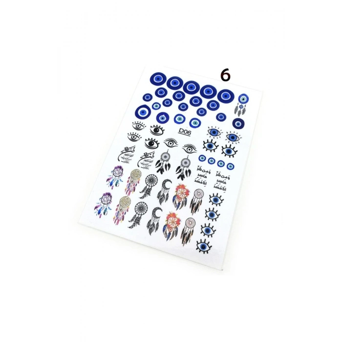 Tırnak Dövmesi Ve Sticker Nail Art Süsleme No:6