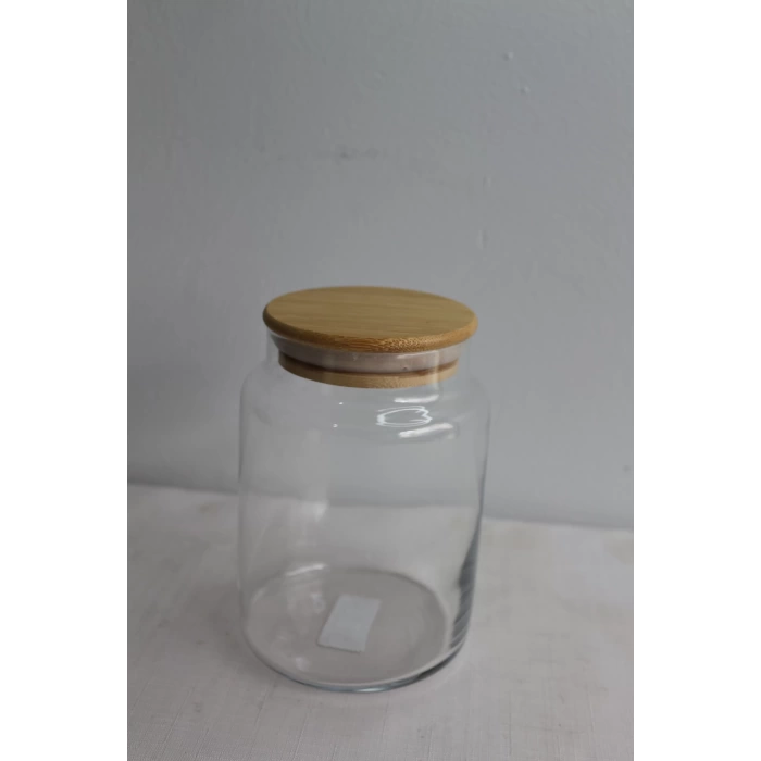 Bambu Kapaklı Cam Kavanoz 800ml