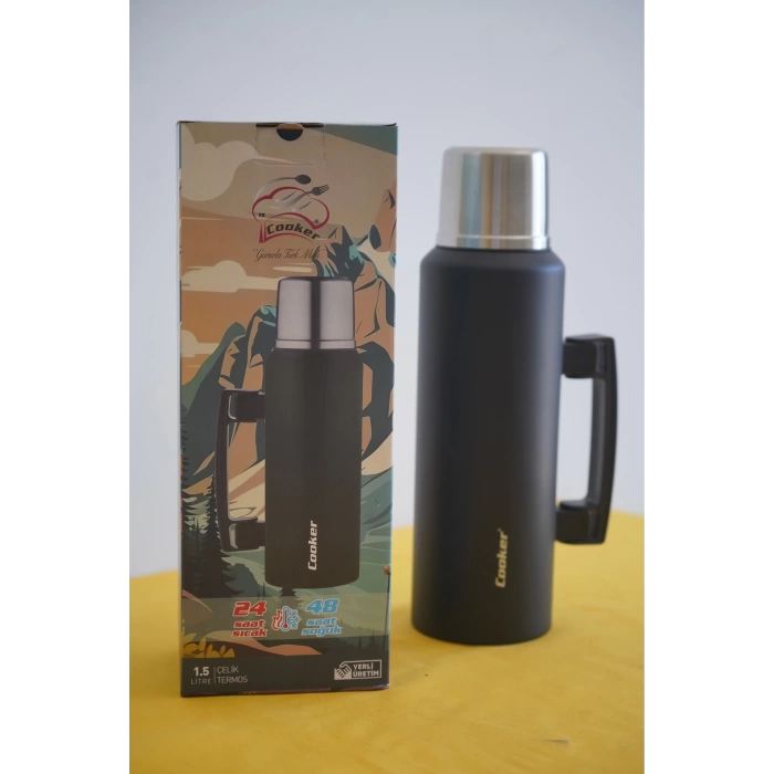 Cooker 1.5 Litre Kulplu Çelik Termos