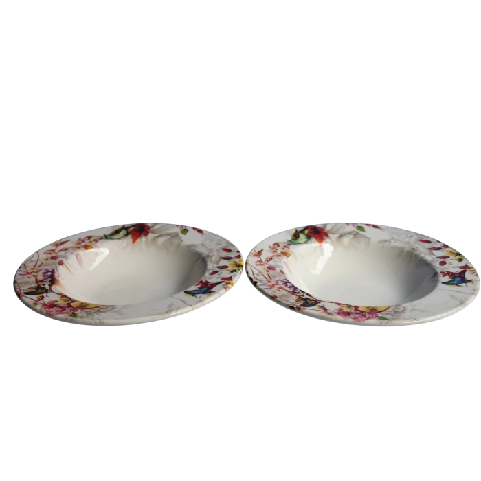 Dijital Baskılı 2li Makarna Tabağı 26cm