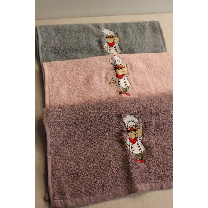 Durul 30X50 Merve Nakışlı 3Lü Havlu
