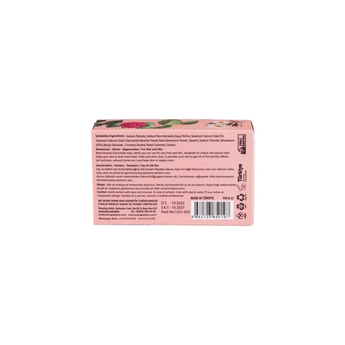 Hanımağa 100 gr Doğal Katı Sabun Gül Susam Papatya