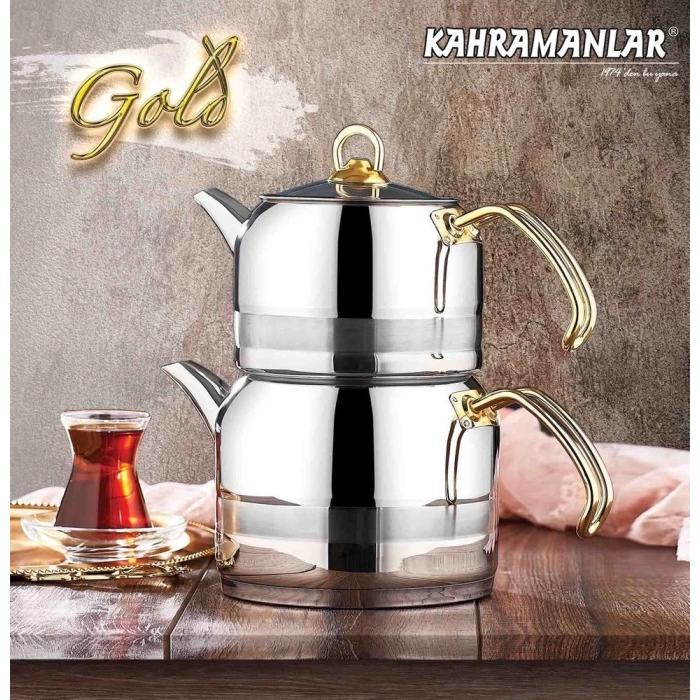 Kahramanlar Enza Ortaboy Gold Çaydanlık 1018G