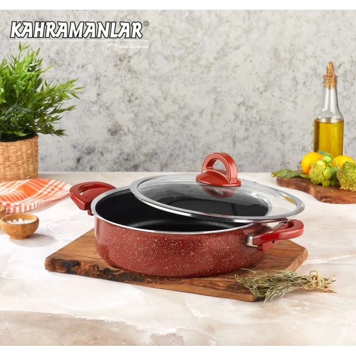 Kahramanlar Kiremit Basık Tencere 28cm