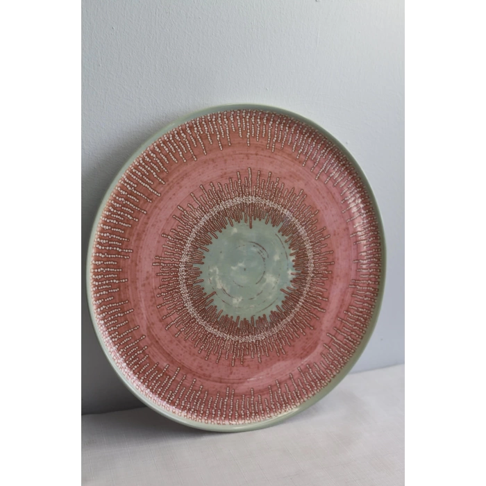 Keramika Ephesus Pembe Servis Tabak 28cm