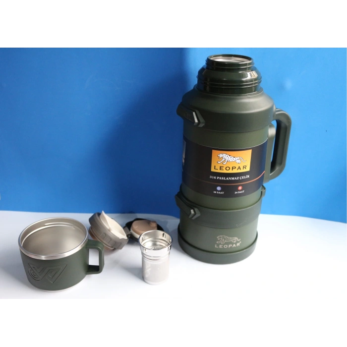 Leopar Çelik Kamp Termosu 3.2 lt. YK1420
