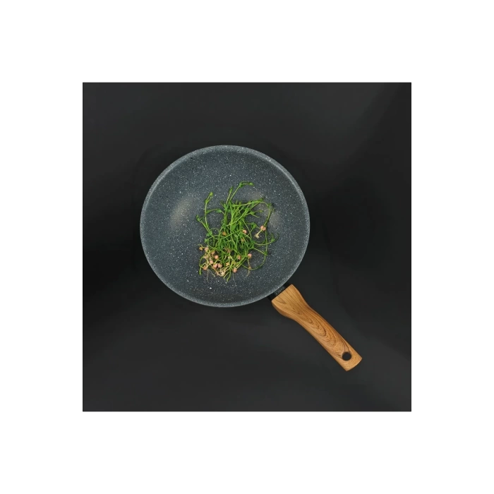 Leydi Marble Natura Granit Wok Tava 28 Cm
