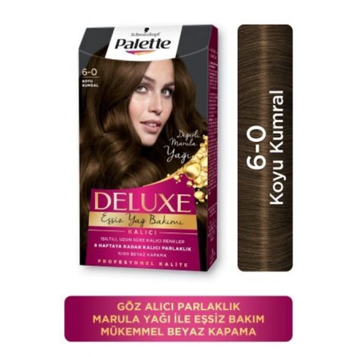 Palette Schwarzkopf Deluxe Kalıcı 6-0 Koyu Kumral Saç Boyası