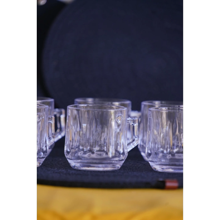 Panayır Home Blinkmax Kulplu Şeffaf 6lı Fincan Bardak GLS-200