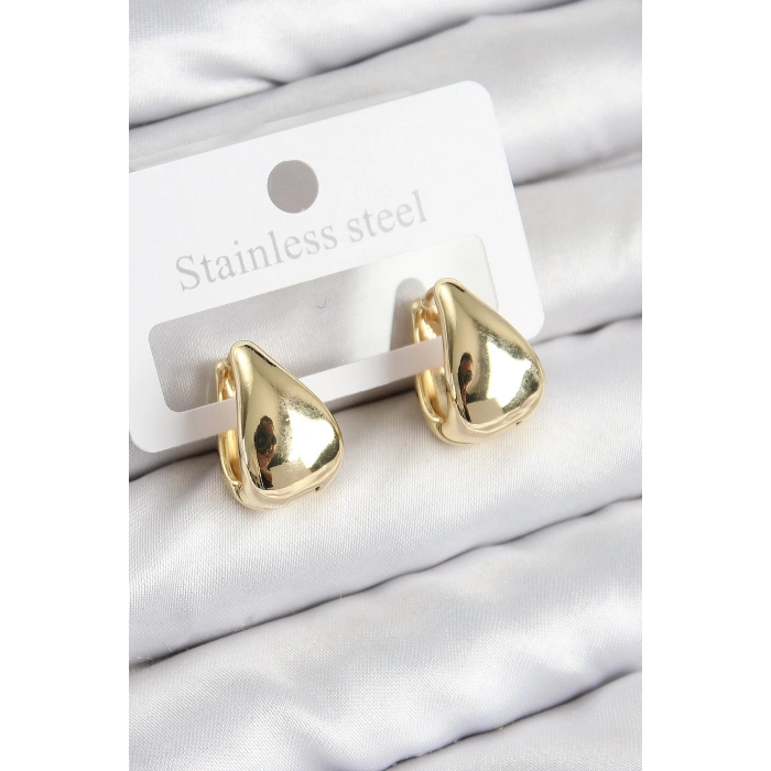 Pirinç Halka Model Gold Renk Kadın Küpe