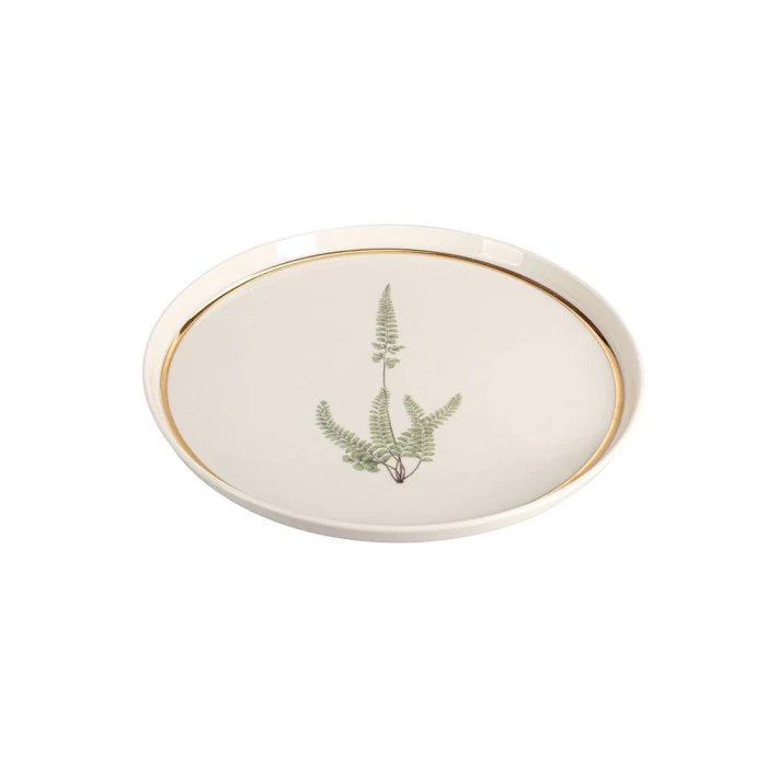 Porland Botanical Desen1 Düz Tabak 21cm