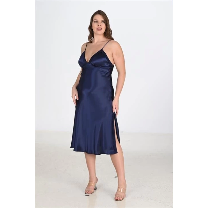 Sana Ne Lazımdı 2li Lacivert Sabahlık Takımı Bigsize 6225