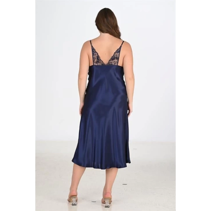Sana Ne Lazımdı 2li Lacivert Sabahlık Takımı Bigsize 6228