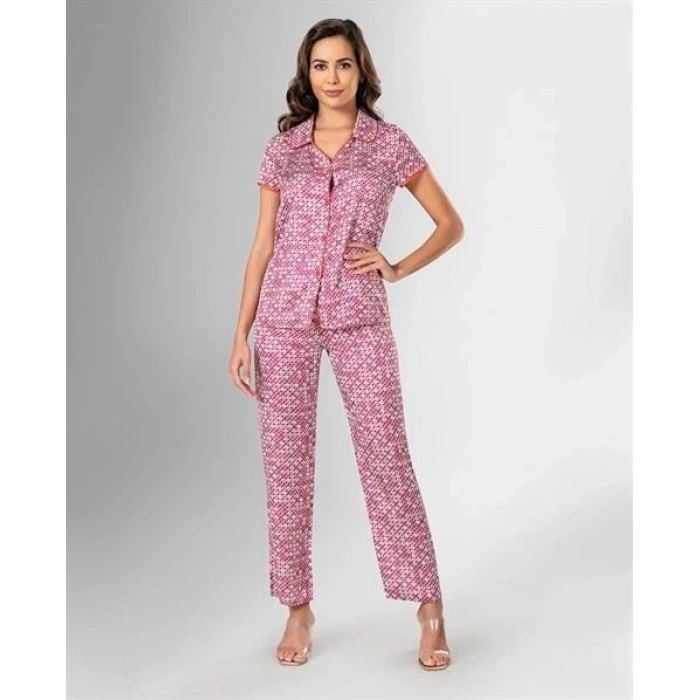 Sana Ne Lazımdı 2li Saten Pijama Takımı
