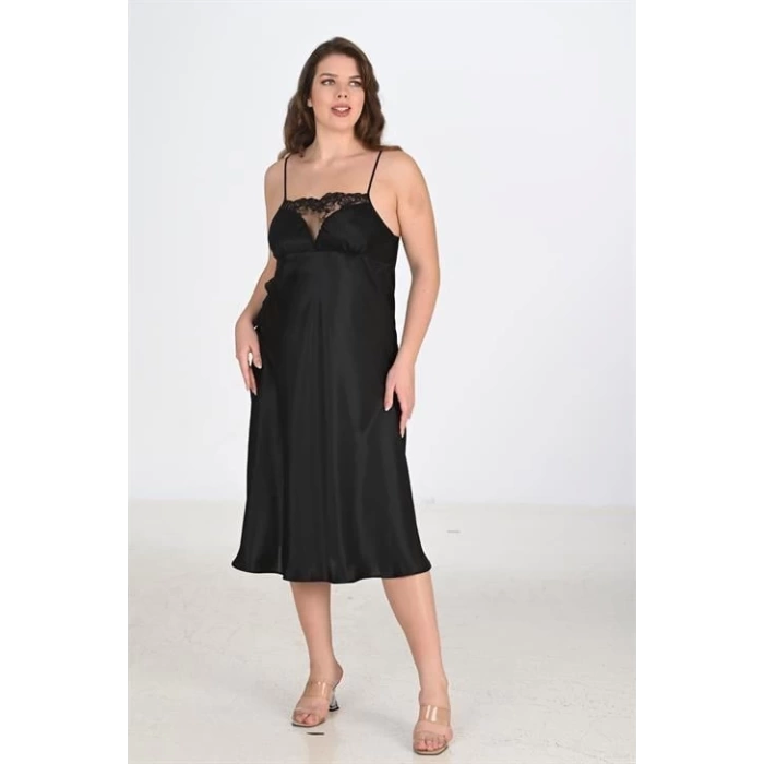 Sana Ne Lazımdı 2li Siyah Sabahlık Takımı Bigsize 6221