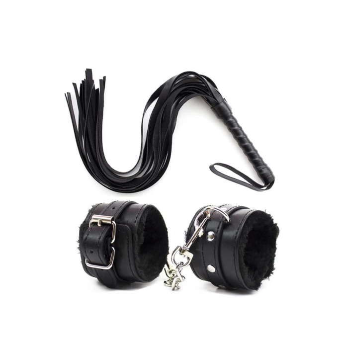 Sana Ne Lazımdı Deri Bileklik Kırbaç Harness Set