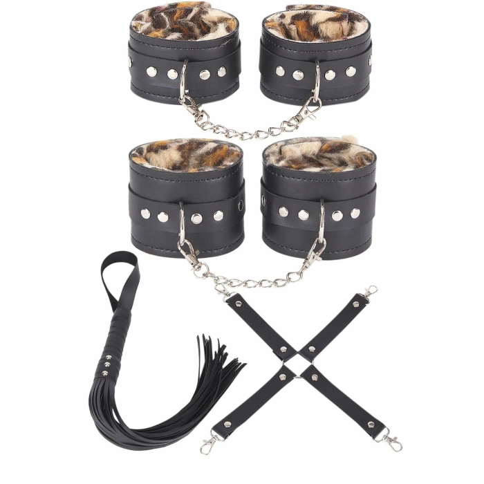 Sana Ne Lazımdı Deri Leoparlı 4lü Harness Set