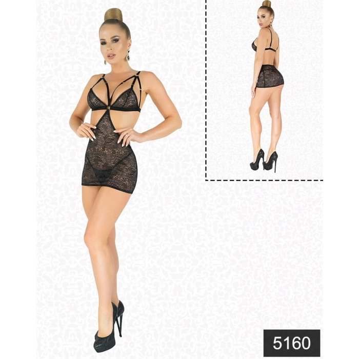 Sana Ne Lazımdı Simli Likralı Dantel Babydoll