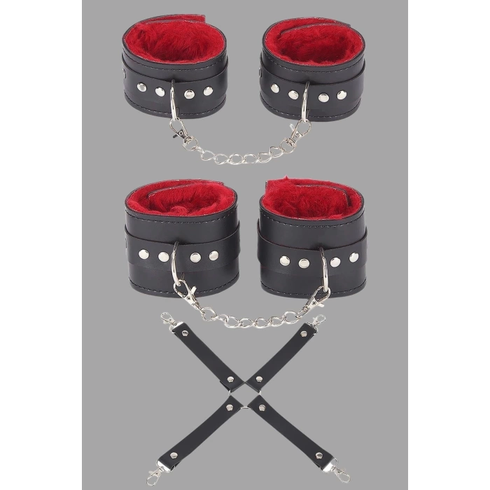 Sana Ne Lazımdı Siyah Kırmızı Harness Fantezi Aksesuar Set
