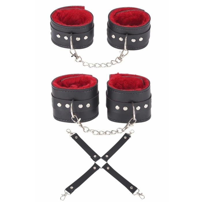 Sana Ne Lazımdı Siyah Kırmızı Harness Fantezi Aksesuar Set