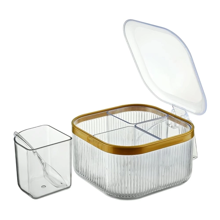 Tuffex Kristal Bölmeli Baharatlık Kaşıklı