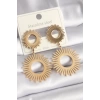 316L Çelik Gold Renk Güneş Model Kadın Küpe
