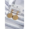 316L Çelik Gold Renk Pentagram Yıldızı İşleme Model Kadın Küpe