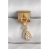 316L Çelik Gold Renk Sallantı Damla Zirkon Taşlı Nomination Charm