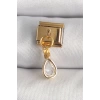 316L Çelik Gold Renk Sallantı Damla Zirkon Taşlı Nomination Charm
