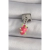 316L Çelik Gümüş Renk Sallantı Ejder Meyvesi Model Nomination Charm