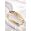 316L Çelik Kelebek Gold Renk Kadın Kelepçe Bilezik