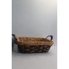 Clk Dıkdörtgen Kumaslı Hasır Sepet 24*25*8,5 1045