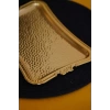 Cooker Dikdörtgen Dövme Desenli Gold Metal Sunum Tepsi 25x17 cm