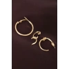 Düğüm Model Altın Renk Metal Çoklu Küpe