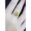 Gold Renk Renkli Zirkon Taşlı Pirinç Kadın Yüzük