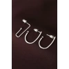 küpeGeometrik Model Gümüş Renk Metal Çoklu Küpe