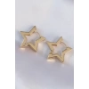 Pirinç Gold Renk Yıldız Küpe