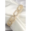 Pirinç Gold Renk Zirkon Taşlı Zincir Model Xuping VIP Exclusive Seri Bileklik