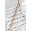 Pirinç Zirkon Taşlı Pembe Kalp Baget Model Gold Renk VIP Seri Kadın Bileklik