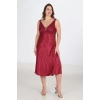 Sana Ne Lazımdı 2li Bordo Sabahlık Takımı Bigsize 6229