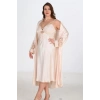 Sana Ne Lazımdı 2li Fildişi Sabahlık Takımı Bigsize 6222